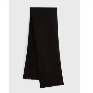 NWT AllSaints 100% Wool Frey Scarf, Black, Unisex